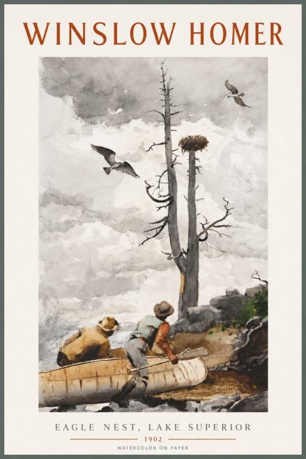 Winslow Homer Eagle Nest, Lake Superior No4 - Plakat