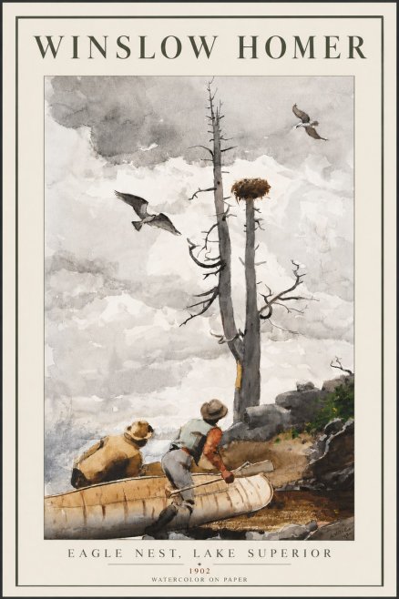 Winslow Homer Eagle Nest, Lake Superior No6 - Plakat