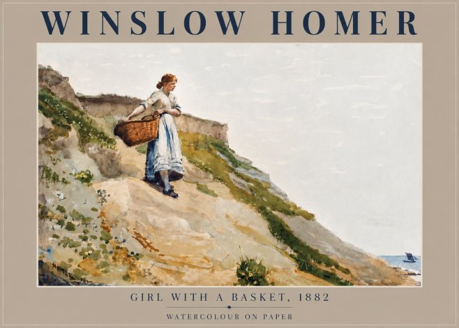 Winslow Homer A Coast Girl No6 - Plakat