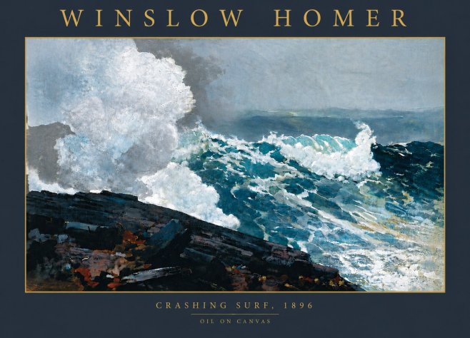 Winslow Homer Crashing Surf, 1896 No6 - Plakat
