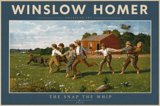 Winslow Homer The Snap the Whip No5 - Plakat