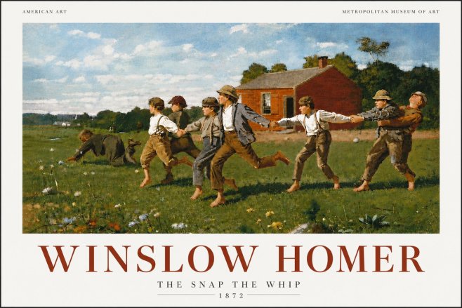 Winslow Homer The Snap the Whip No6 - Plakat