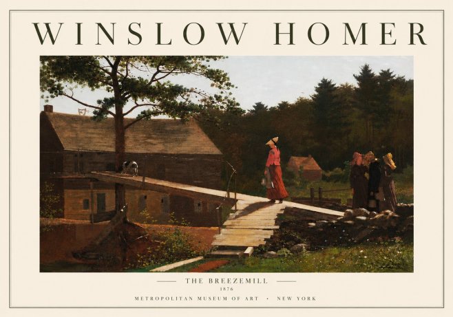 Winslow Homer The Breezemill No5 - Plakat