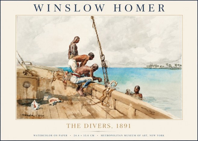 Winslow Homer The Divers (1891) No3 - Plakat
