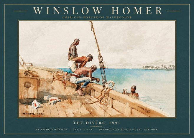 Winslow Homer The Divers (1891) No5 - Plakat