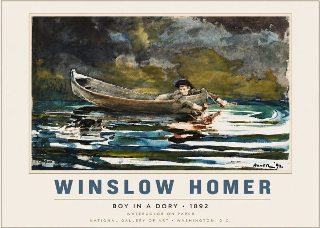 Winslow Homer Boy in a Dory No6 - Plakat