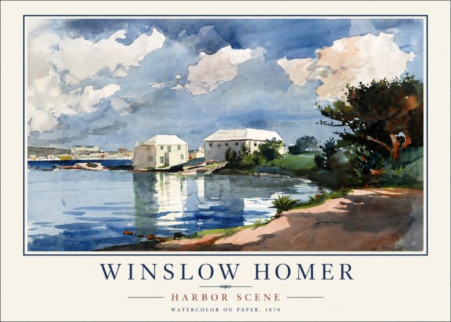 Winslow Homer Harbor Scene No5 - Plakat