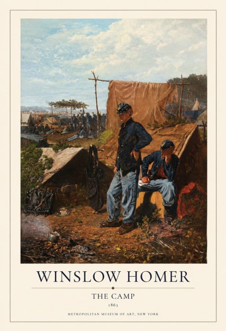 Winslow Homer The Camp No1 - Plakat