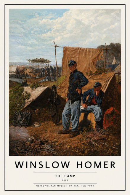 Winslow Homer The Camp No5 - Plakat