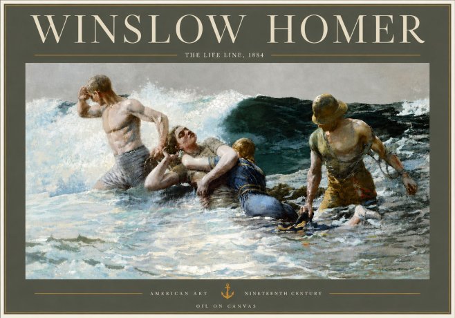 Winslow Homer The Life Line No4 - Plakat