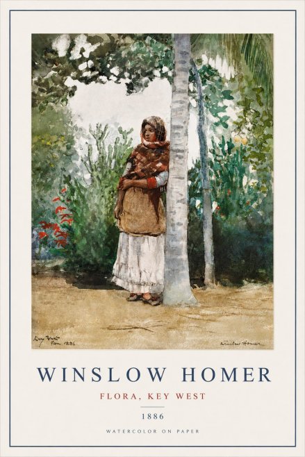 Winslow Homer Flora, Key West No3 - Plakat