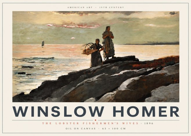 Winslow Homer The Lobster Fishermen's Wives No5 - Plakat