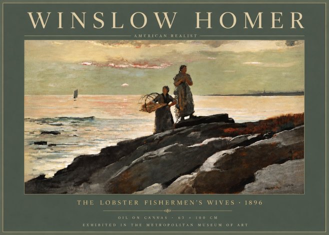 Winslow Homer The Lobster Fishermen's Wives No6 - Plakat