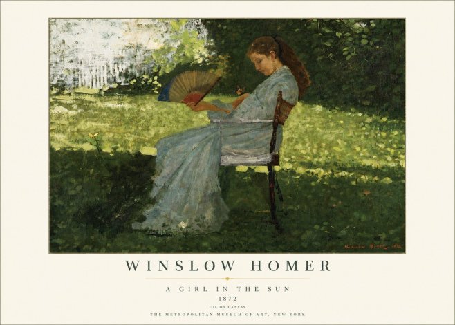 Winslow Homer A Girl in the Sun No3 - Plakat