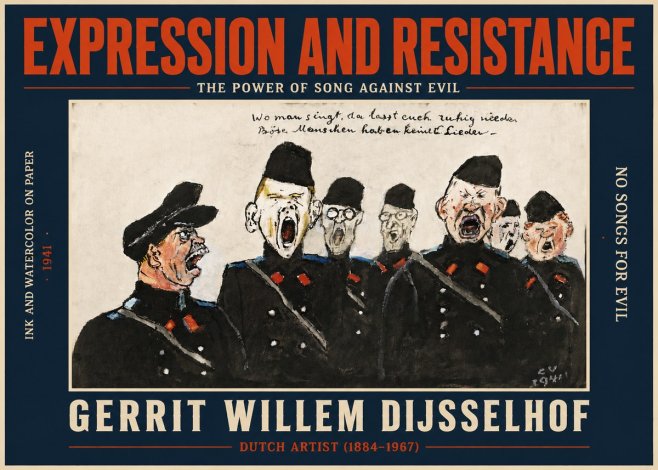 Gerrit Willem Dijsselhof Where Men Sing, There You May Rest in Peace; Evil People Have No Songs. No5 - Plakat