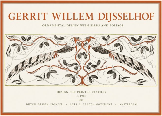Gerrit Willem Dijsselhof Ornamental Design with Birds and Foliage No1 - Plakat
