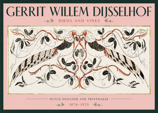 Gerrit Willem Dijsselhof Ornamental Design with Birds and Foliage No3 - Plakat
