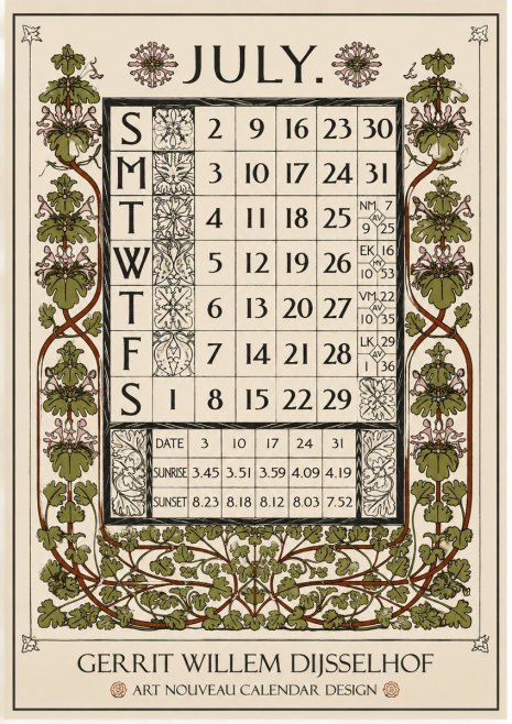 Gerrit Willem Dijsselhof July. No2 - Plakat