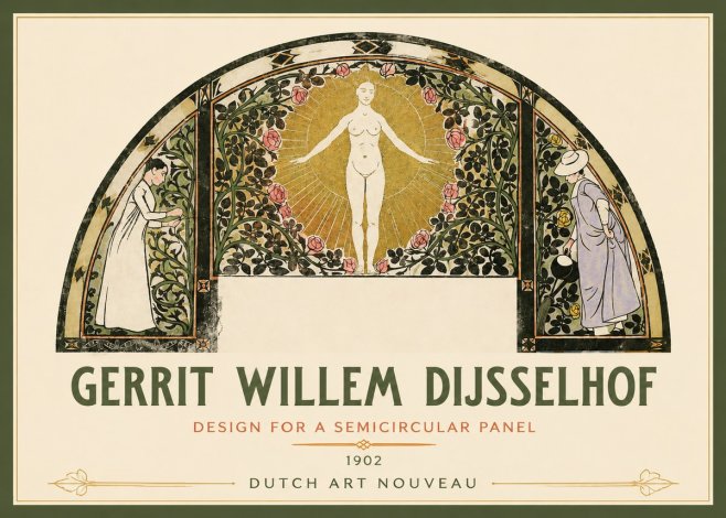 Gerrit Willem Dijsselhof Nature's Awakening No3 - Plakat