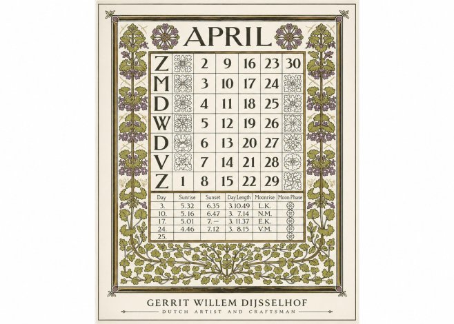 Gerrit Willem Dijsselhof April No1 - Plakat