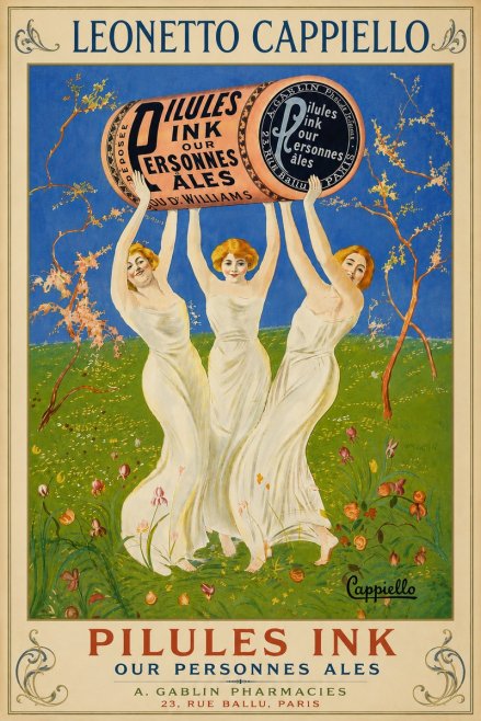 Leonetto Cappiello Pilules Ink Our Personnes Ales No6 - Plakat