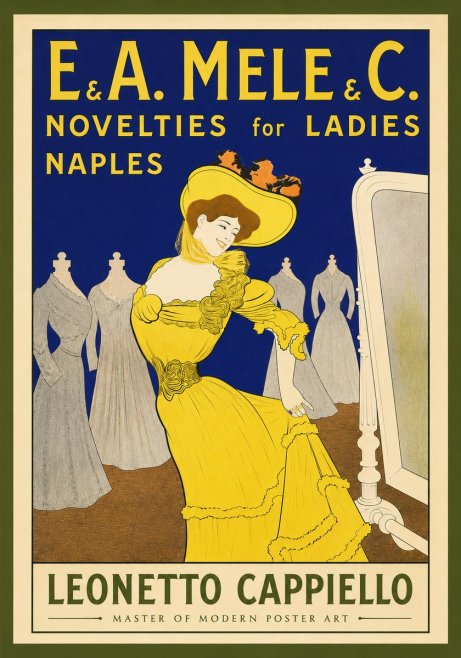 Leonetto Cappiello E.&a. Mele & C. Novelties for Ladies Naples No4 - Plakat