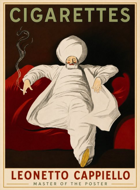 Leonetto Cappiello Cigarettes No6 - Plakat