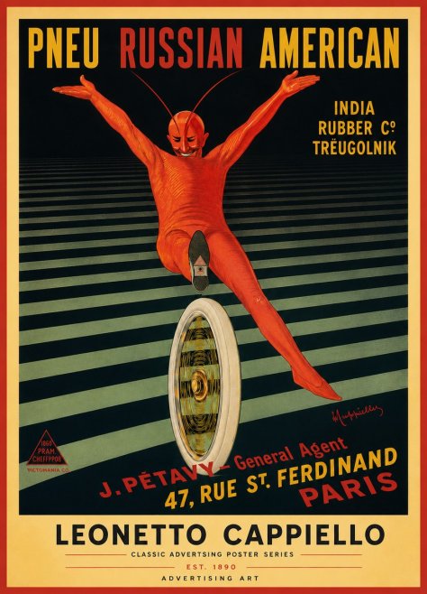 Leonetto Cappiello Pneu Russian American No5 - Plakat