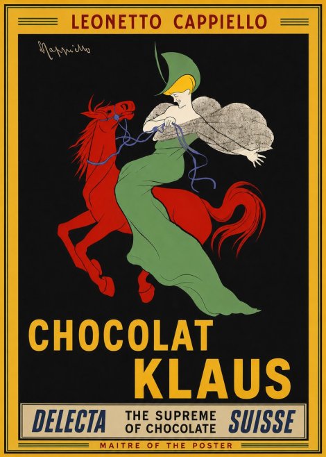 Leonetto Cappiello Chocolat Klaus No4 - Plakat