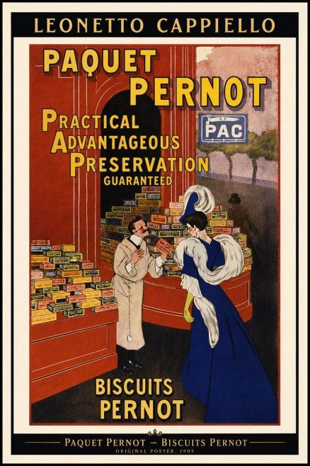 Leonetto Cappiello Paquet Pernot – Biscuits Pernot No2 - Plakat