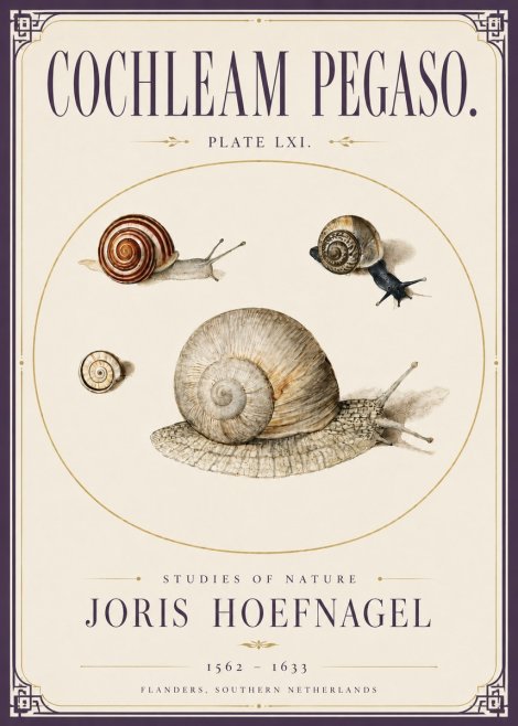 Joris Hoefnagel The Four Snails No5 - Plakat