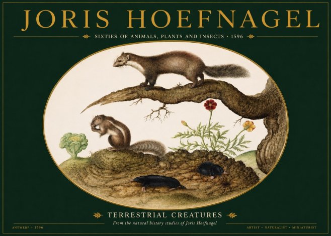 Joris Hoefnagel Terrestrial Creatures No2 - Plakat