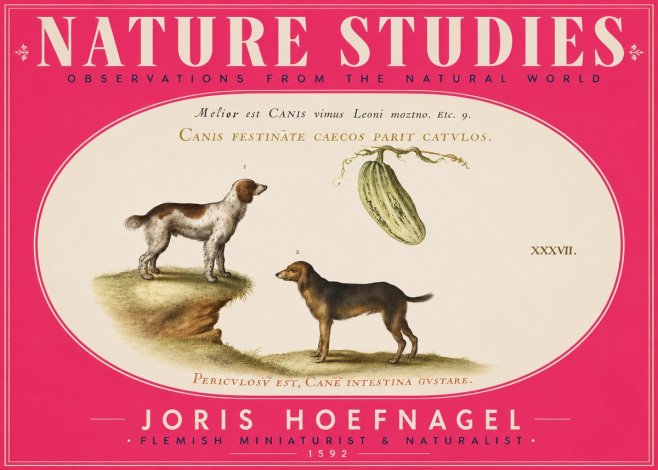 Joris Hoefnagel Canis Festinas Caecos Parit Catulos No5 - Plakat