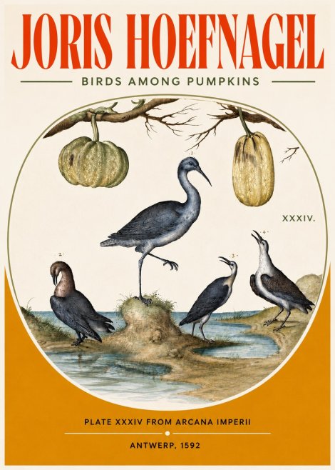 Joris Hoefnagel Birds and Fruits No4 - Plakat