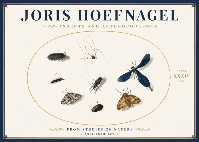 Joris Hoefnagel Insects and Arthropods No4 - Plakat