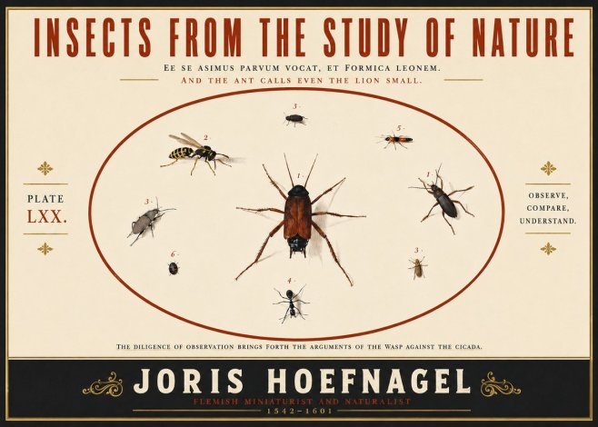 Joris Hoefnagel Insects from the Study of Nature No4 - Plakat