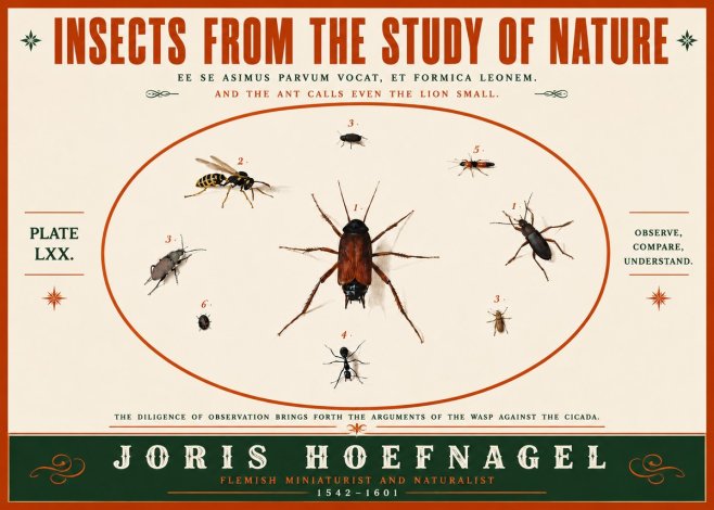 Joris Hoefnagel Insects from the Study of Nature No5 - Plakat