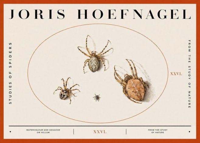 Joris Hoefnagel Studies of Spiders III No2 - Plakat