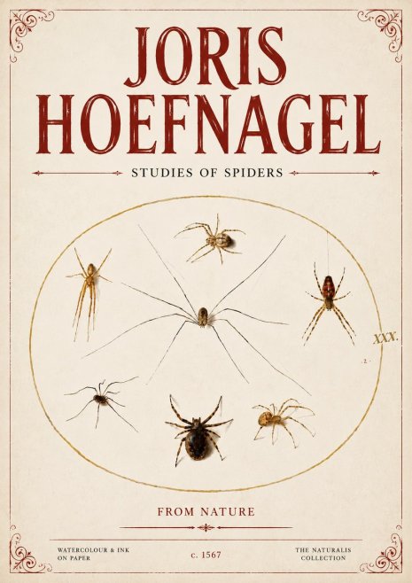 Joris Hoefnagel Studies of Spiders from Nature No6 - Plakat