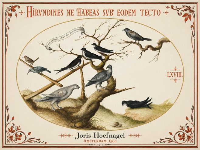 Joris Hoefnagel Birds Study No4 - Plakat