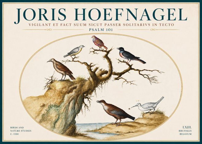 Joris Hoefnagel Vigilant Et Fact Suum Sicut Passer Solitarius in Tecto No6 - Plakat