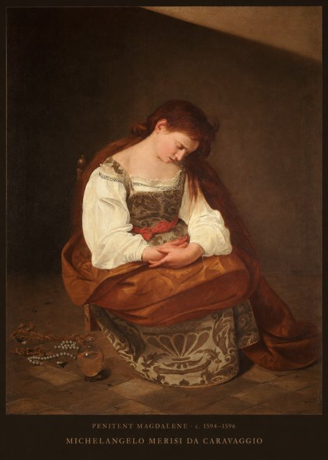 Michelangelo Merisi da Caravaggio Penitent Magdalene No6 - Plakat