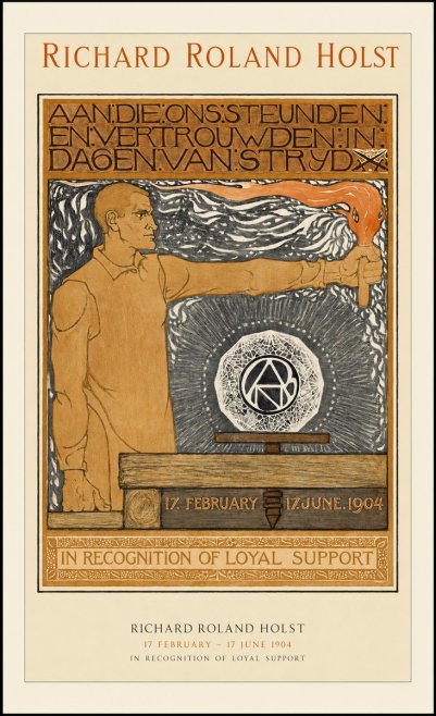 Richard Roland Holst Aan.die.ons.steunden En.vertrouwwden.in Dagen.van.strydx No1 - Plakat