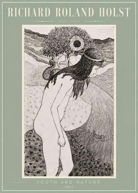 Richard Roland Holst Youth and Nature No3 - Plakat