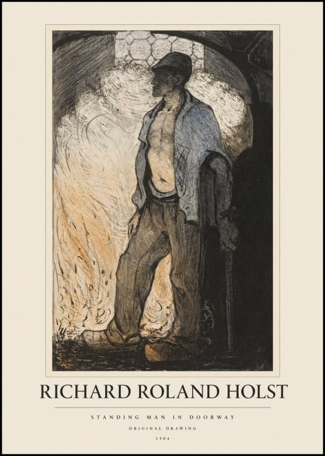 Richard Roland Holst Standing Man in Doorway No1 - Plakat