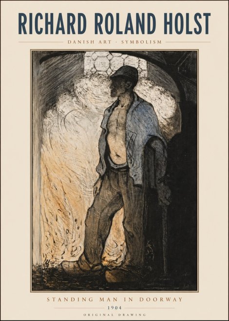 Richard Roland Holst Standing Man in Doorway No3 - Plakat