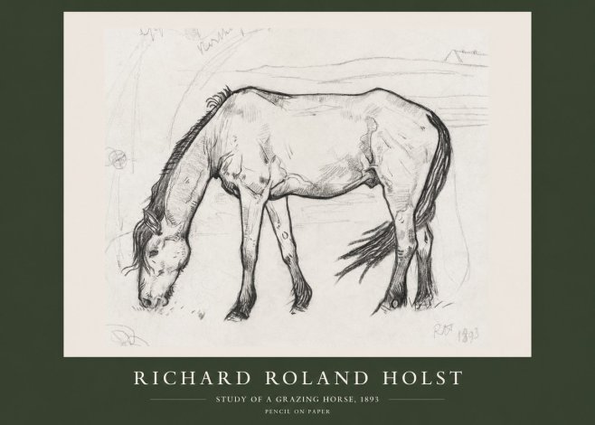 Richard Roland Holst Study of a Grazing Horse No2 - Plakat
