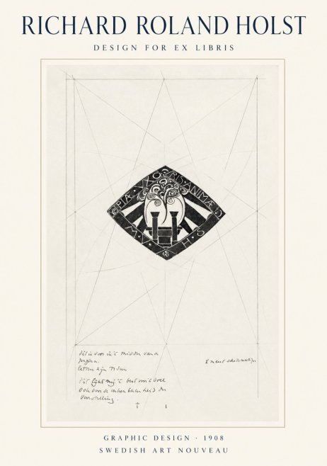 Richard Roland Holst Design for Ex Libris No1 - Plakat