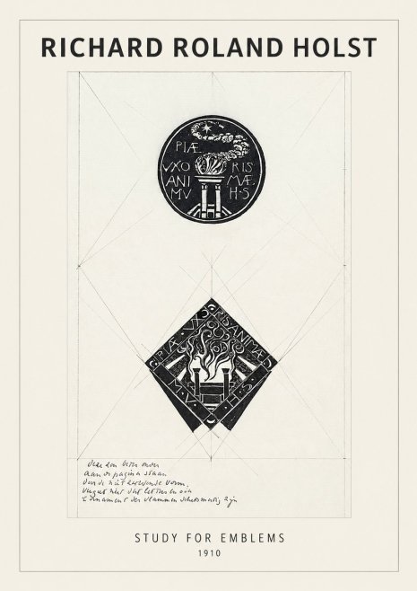 Richard Roland Holst Study for Emblems No1 - Plakat
