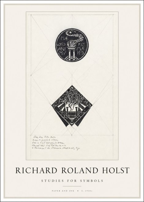 Richard Roland Holst Study for Emblems No2 - Plakat